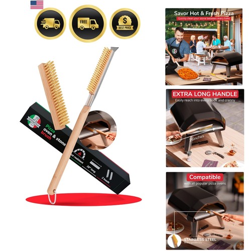 Pizza oven brush with - brush,
